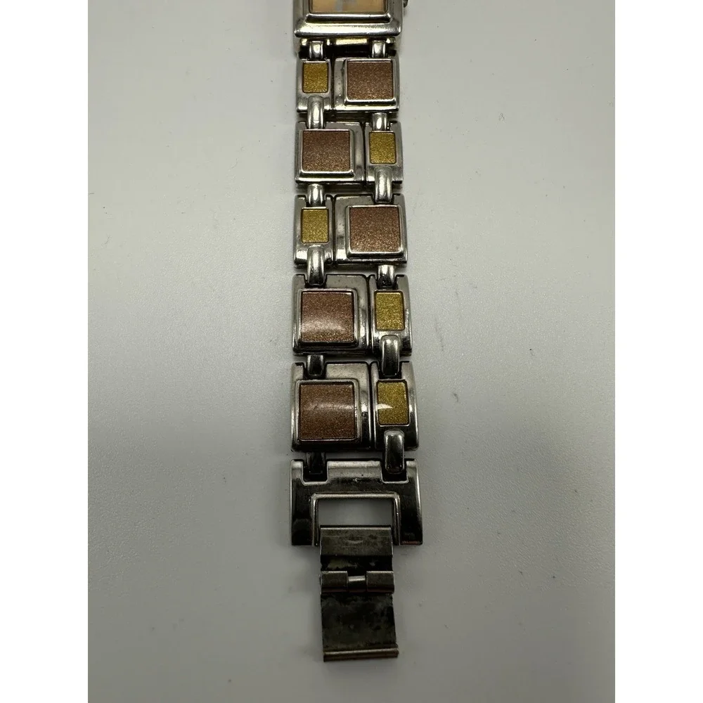 Q&Q GC27-225‎ Ladies Tank Enamel Watch New Battery 19MM 6.75